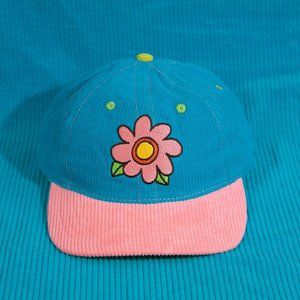 NWT Big Bud Press Corduroy Dugout Hat Blue Flower